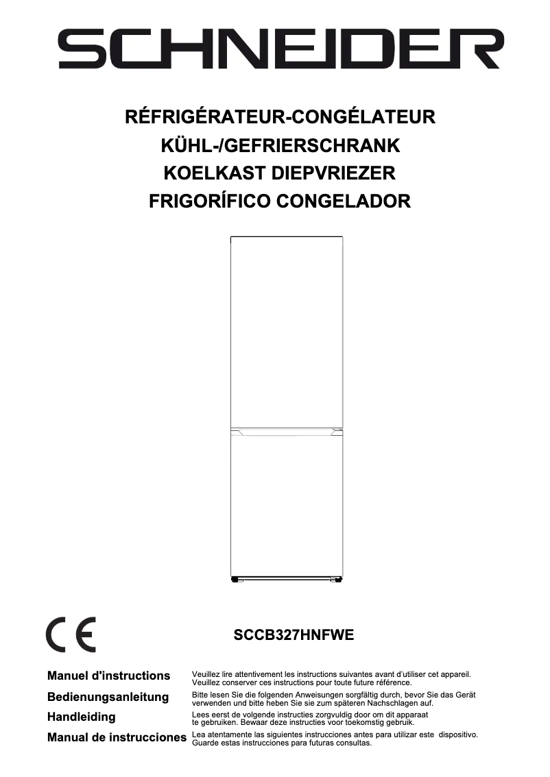Image de la première page du manuel de l'appareil SCCB327HNFWE