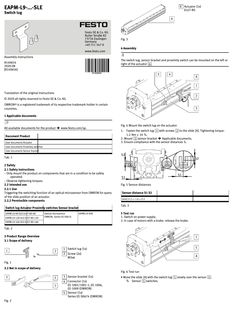 Image de la première page du manuel de l'appareil EAPM-L9-90-SLE