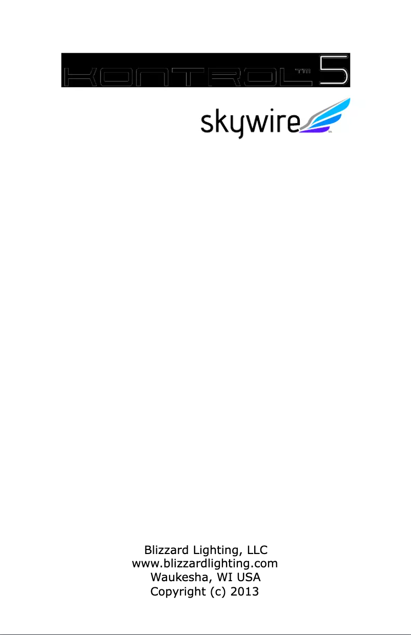 Image de la première page du manuel de l'appareil KONTROL 5 Skywire