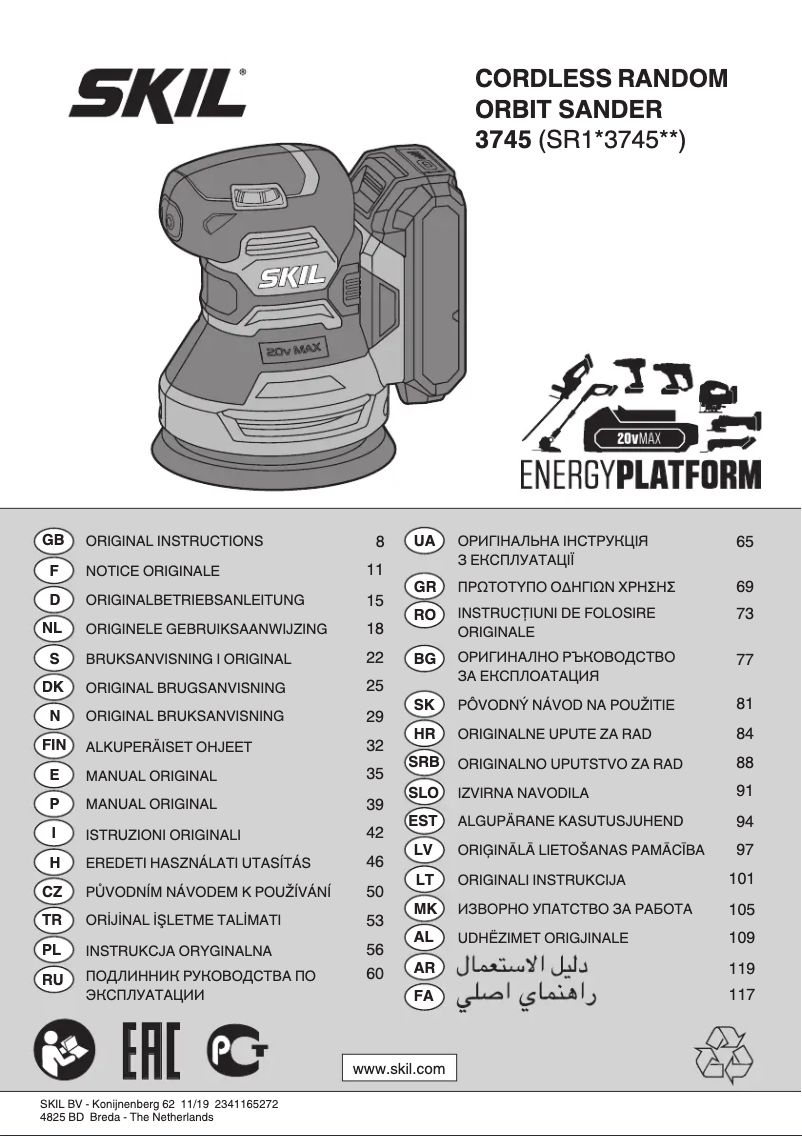 Page 1 de la notice Manuel utilisateur Skil 3745 CA