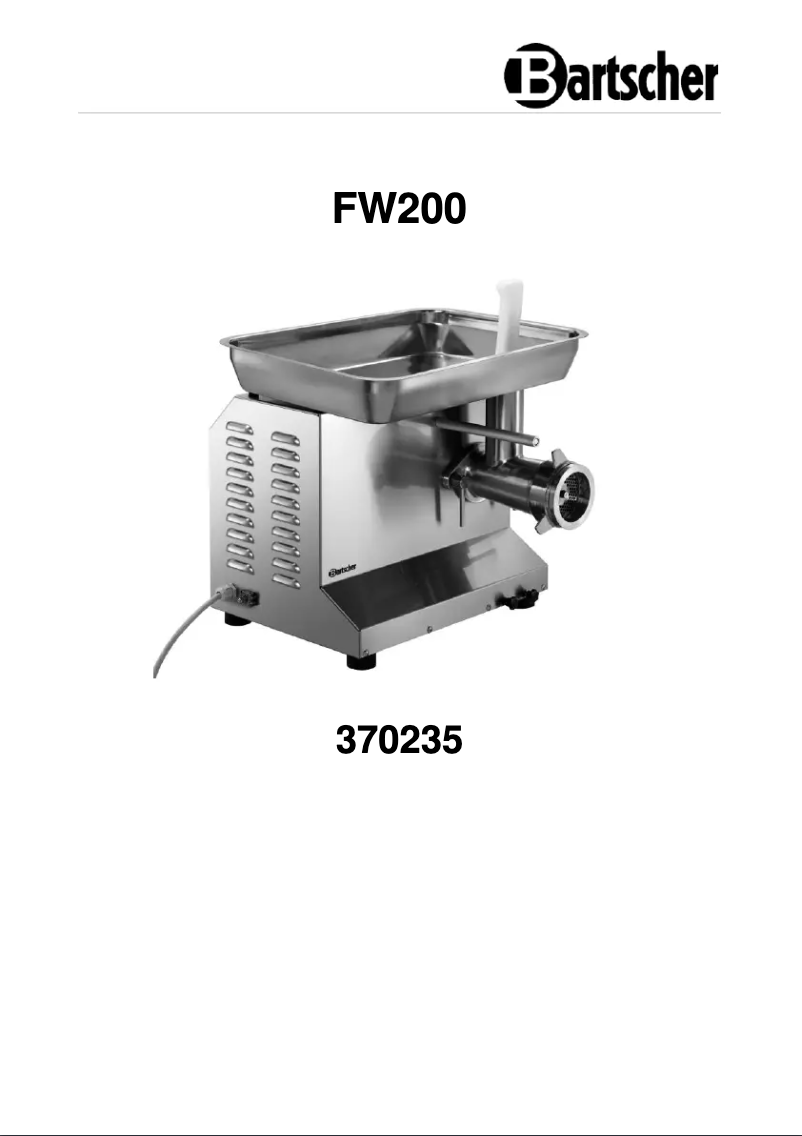 Image de la première page du manuel de l'appareil FW200