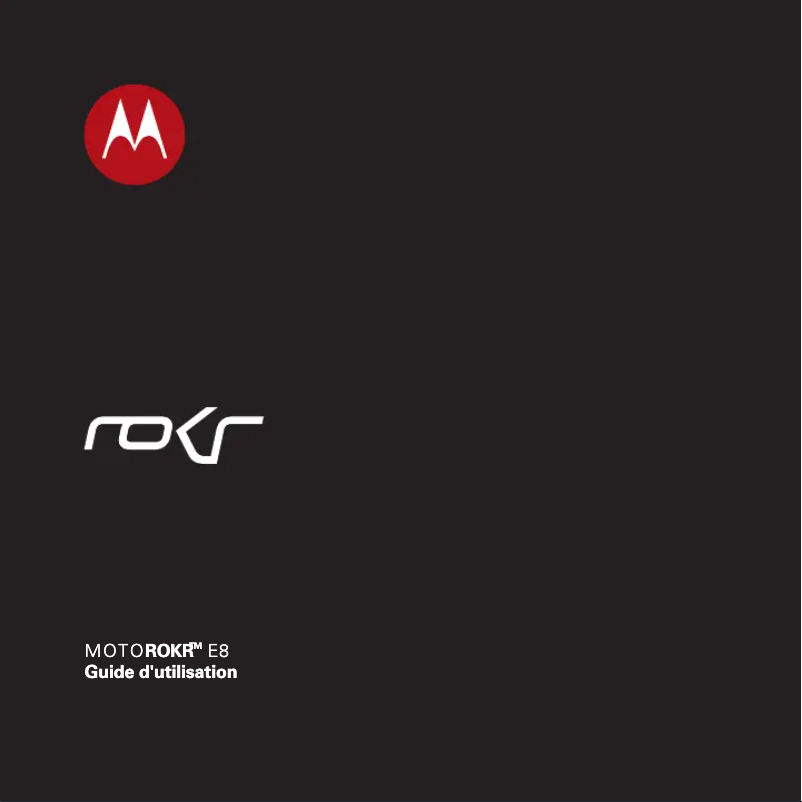 Page 1 de la notice Manuel utilisateur Motorola ROKR E8