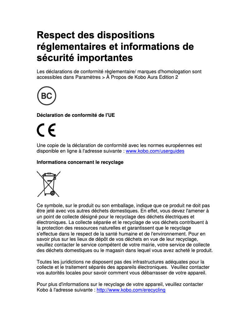 Image de la première page du manuel de l'appareil Aura (edition 2)