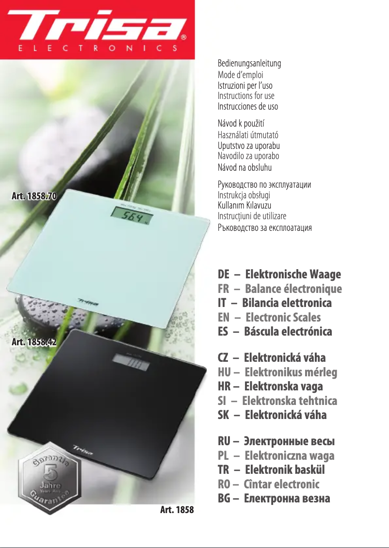 Page n°1 - Manuel utilisateur Trisa Perfect Weight