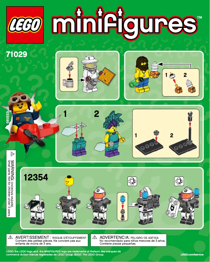 Page 1 de la notice Manuel utilisateur Lego Minifigures 71029