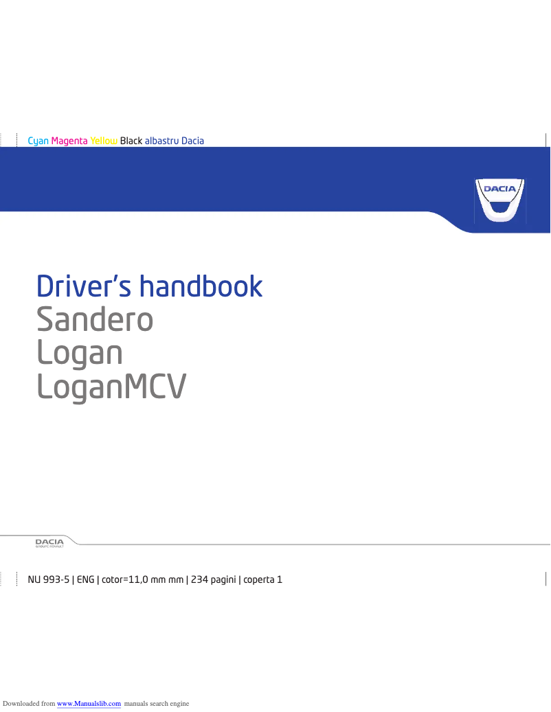 Page 1 de la notice Manuel utilisateur Dacia Logan (2013)