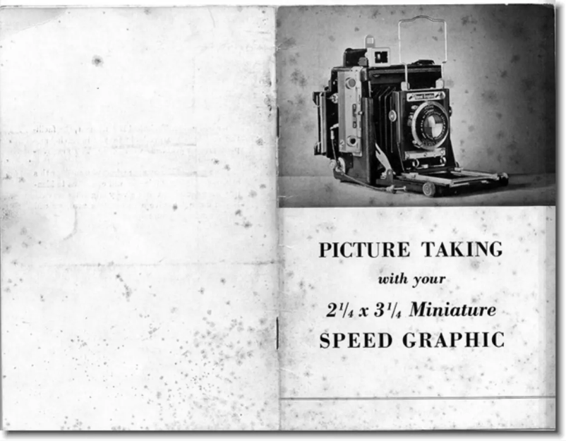 Page n°1 - Manuel utilisateur Graflex Speed Graphic