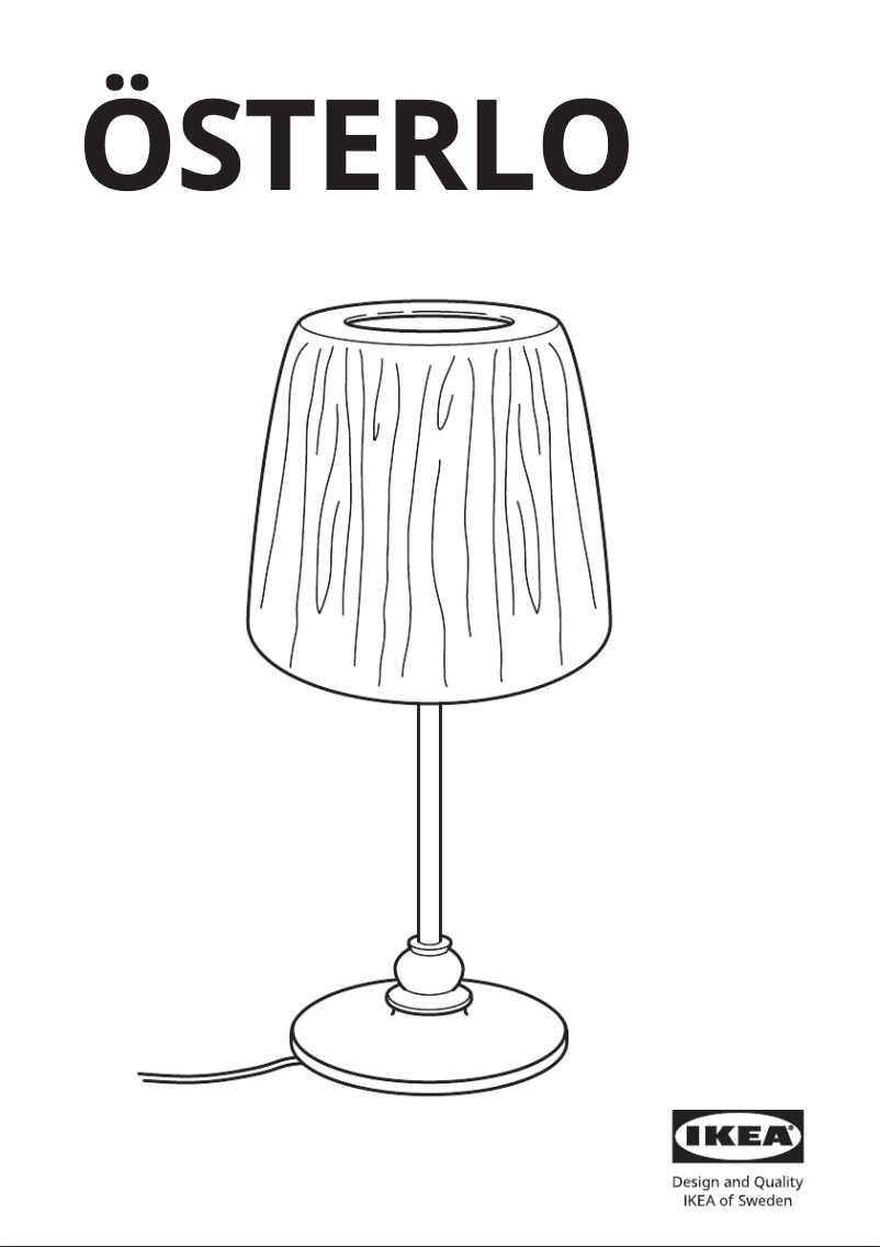 Page 1 de la notice Manuel utilisateur Ikea ÖSTERLO 903.027.34
