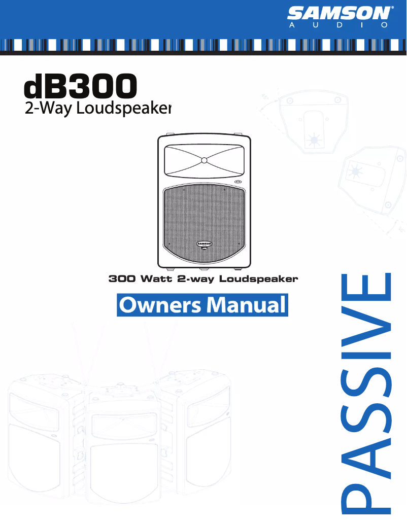 Image de la première page du manuel de l'appareil db300i