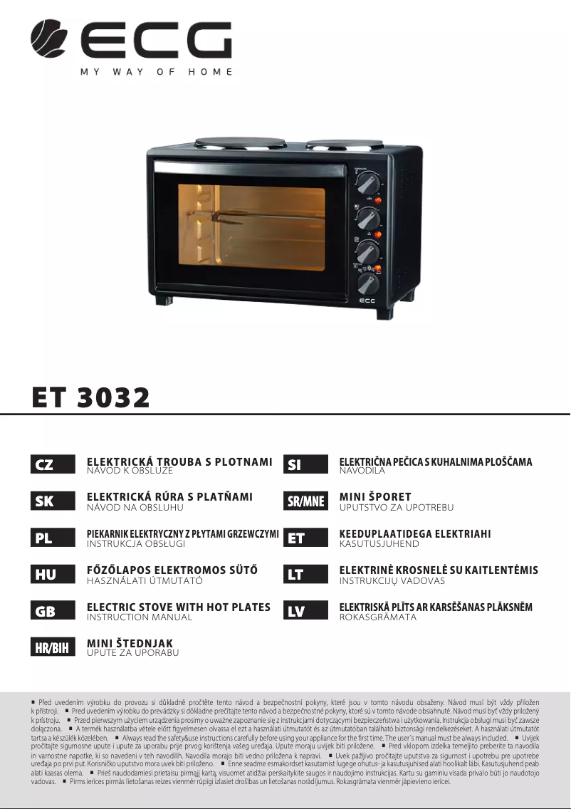 Image de la première page du manuel de l'appareil ET 3032