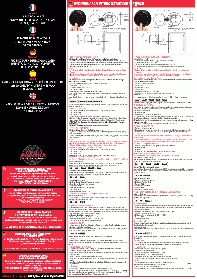 Page 1 de la notice Manuel utilisateur Phoenix Fire Fighter II FS0441F