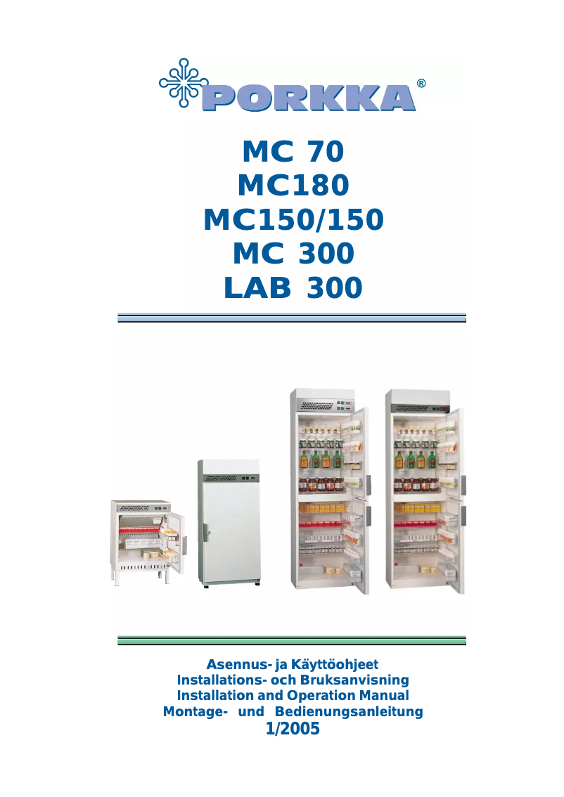 Image de la première page du manuel de l'appareil MC300