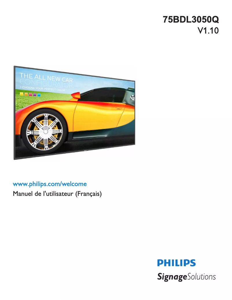 Page n°1 - Manuel utilisateur Philips Signage Solutions 75BDL3050Q