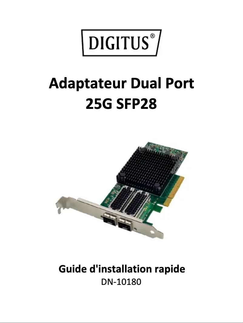 Page n°1 - Manuel utilisateur Digitus DN-10180
