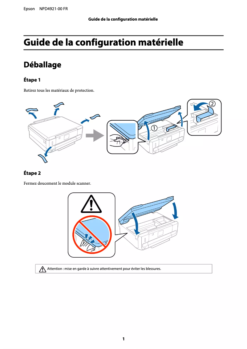 Image de la première page du manuel de l'appareil Expression Premium XP-610