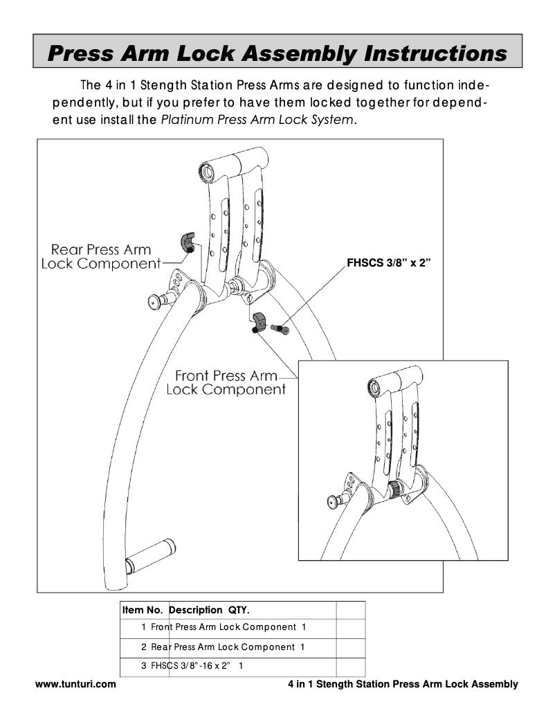 Página 1 del manual Manual de usuario Tunturi Platinum Upper Body