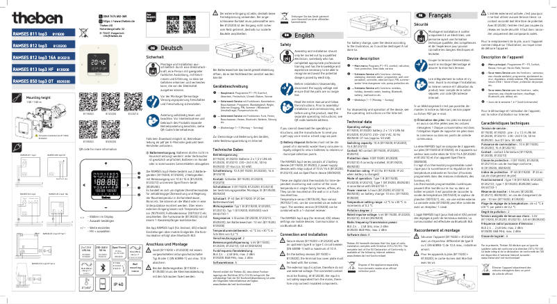 Image de la première page du manuel de l'appareil RAMSES 850 top3 OT