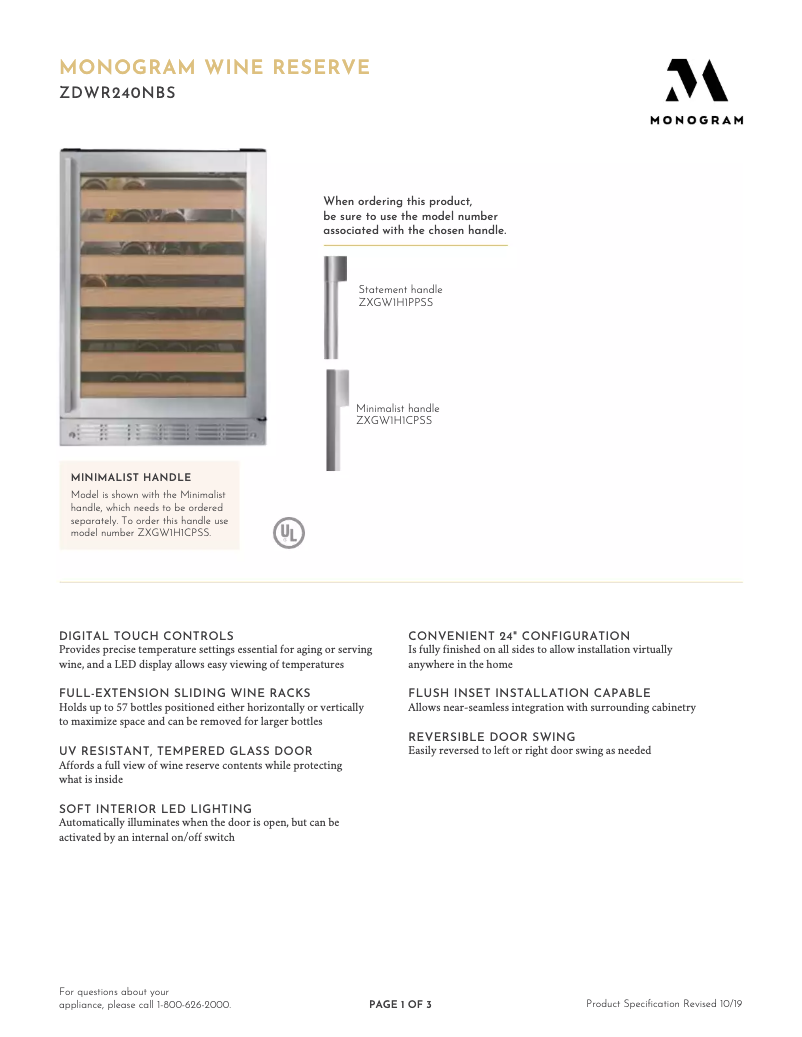 Image de la première page du manuel de l'appareil ZDWR240NBS