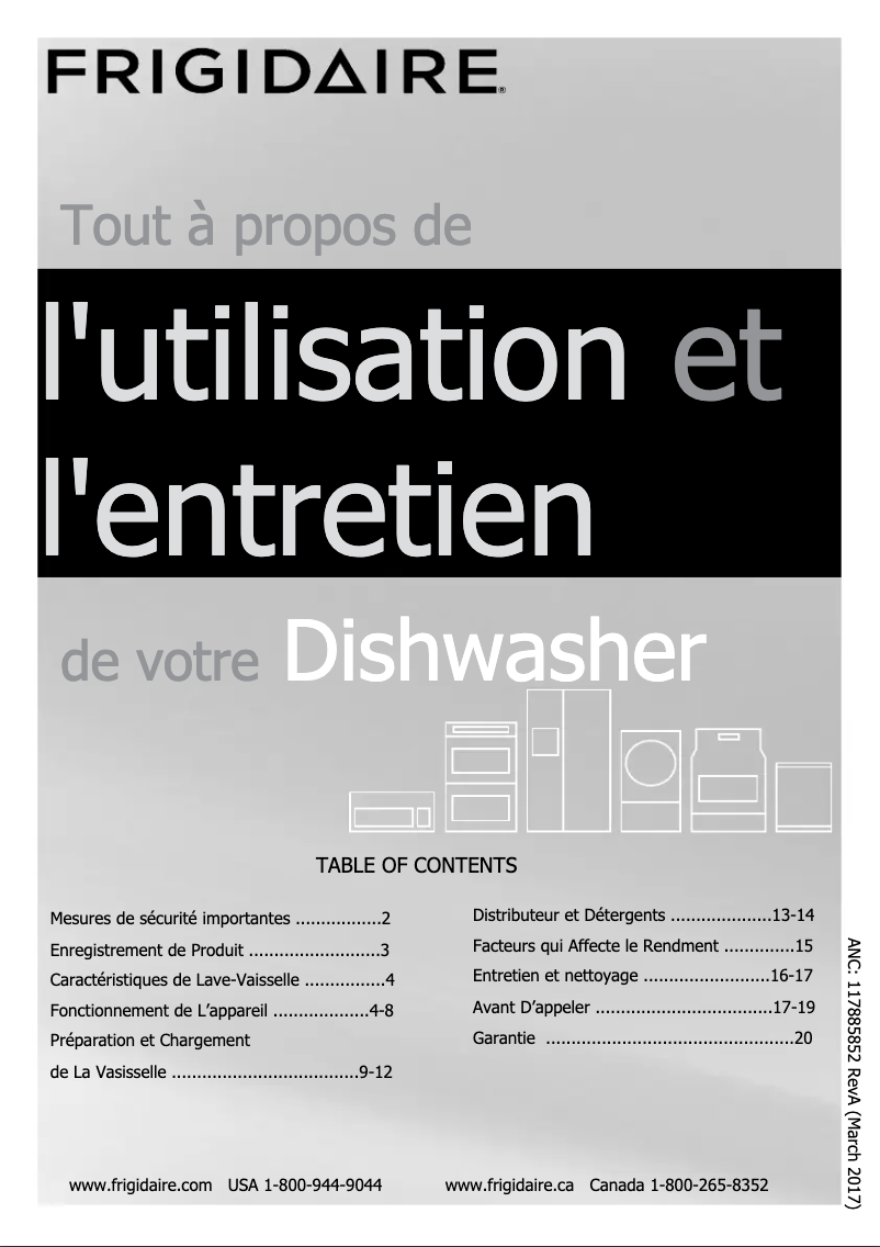 Page 1 de la notice Manuel utilisateur Frigidaire LGID2478SF