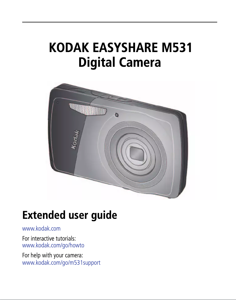 Page n°1 - Manuel utilisateur Kodak EasyShare M531
