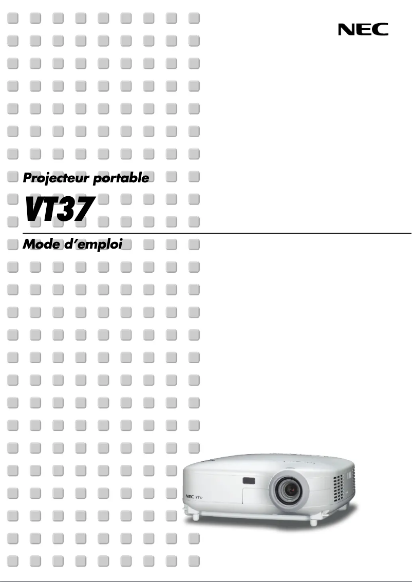 Image de la première page du manuel de l'appareil VT37