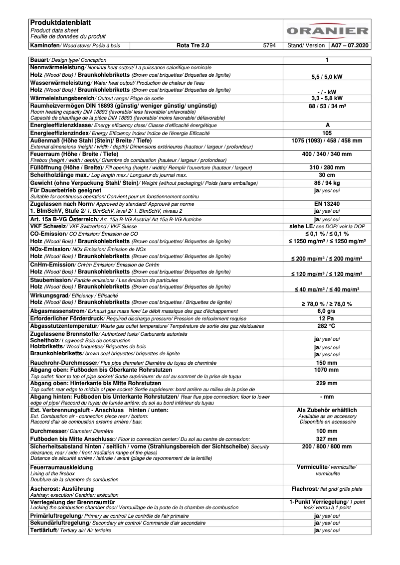 Image de la première page du manuel de l'appareil Rota Tre 2.0