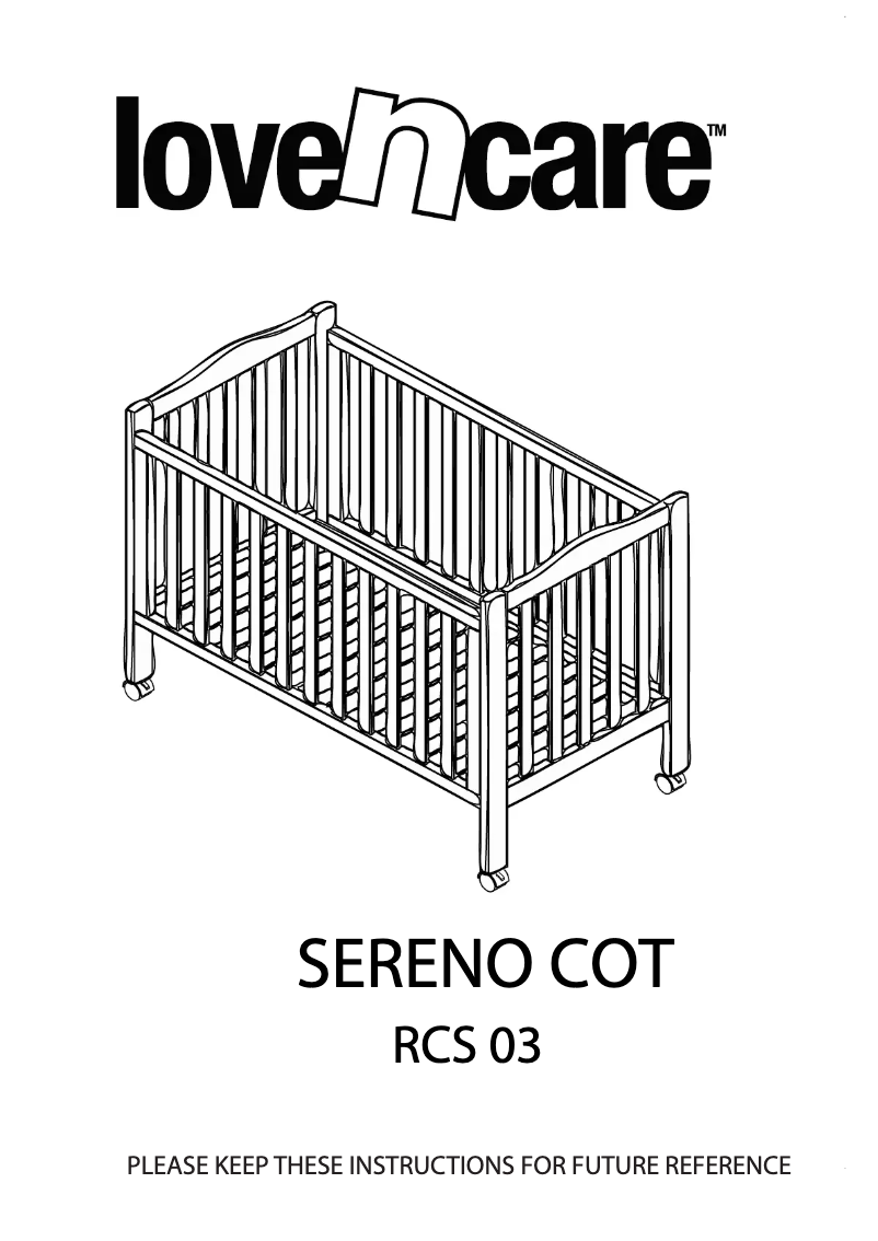 Page 1 de la notice Manuel utilisateur Love N Care Sereno