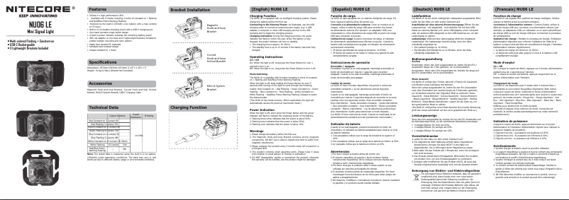 Image de la première page du manuel de l'appareil NU06 LE