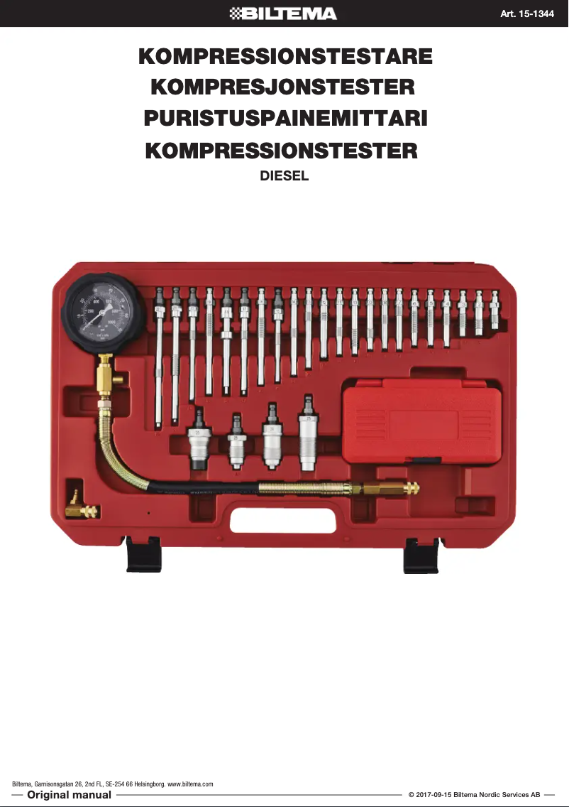 Page 1 de la notice Manuel utilisateur Biltema 15-1344