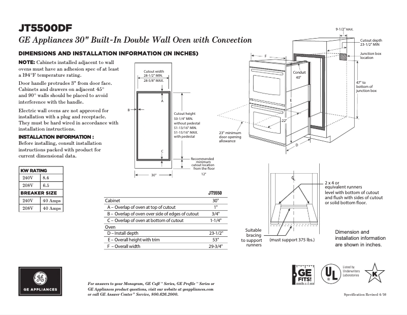 Image de la première page du manuel de l'appareil JT5500DFBB