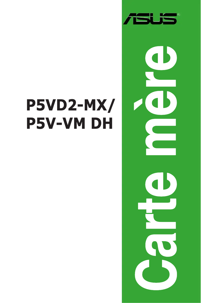 Page 1 de la notice Manuel utilisateur Asus P5VD2-MX