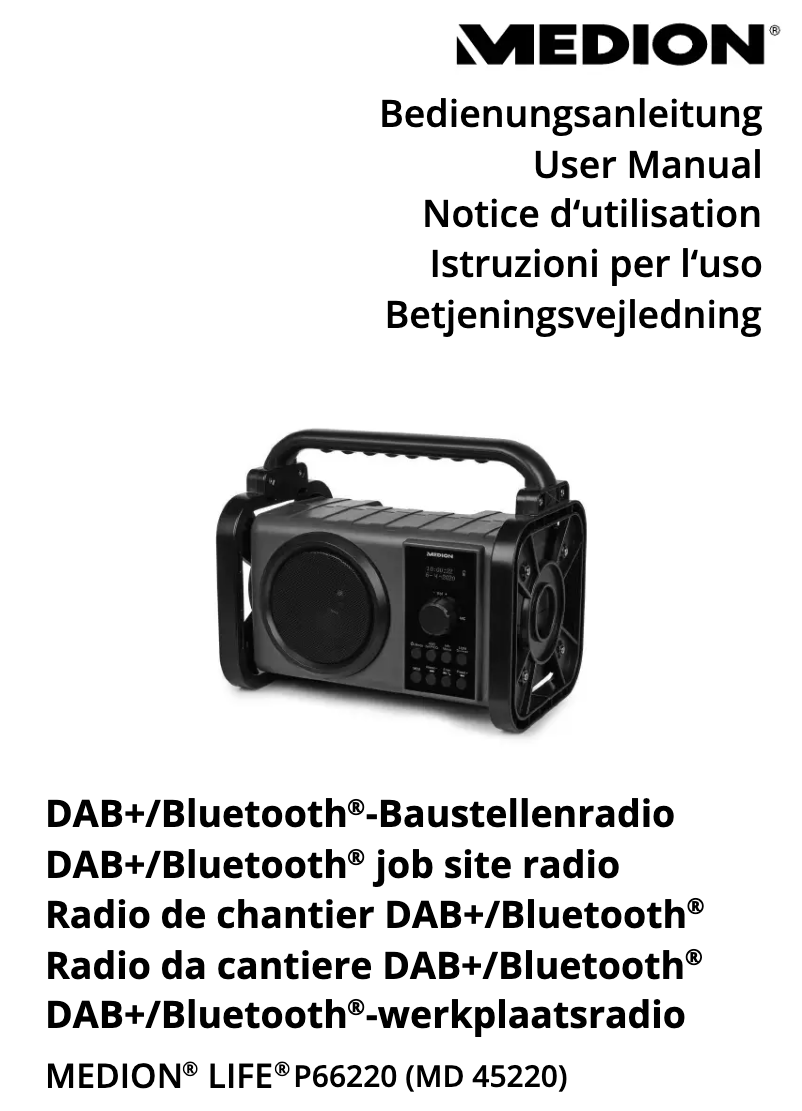 Page n°1 - Manuel utilisateur Medion LIFE P66220 (MD 45220)