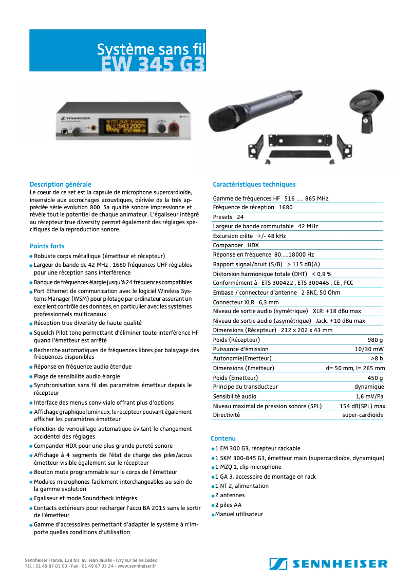 Image de la première page du manuel de l'appareil EW 345 G3