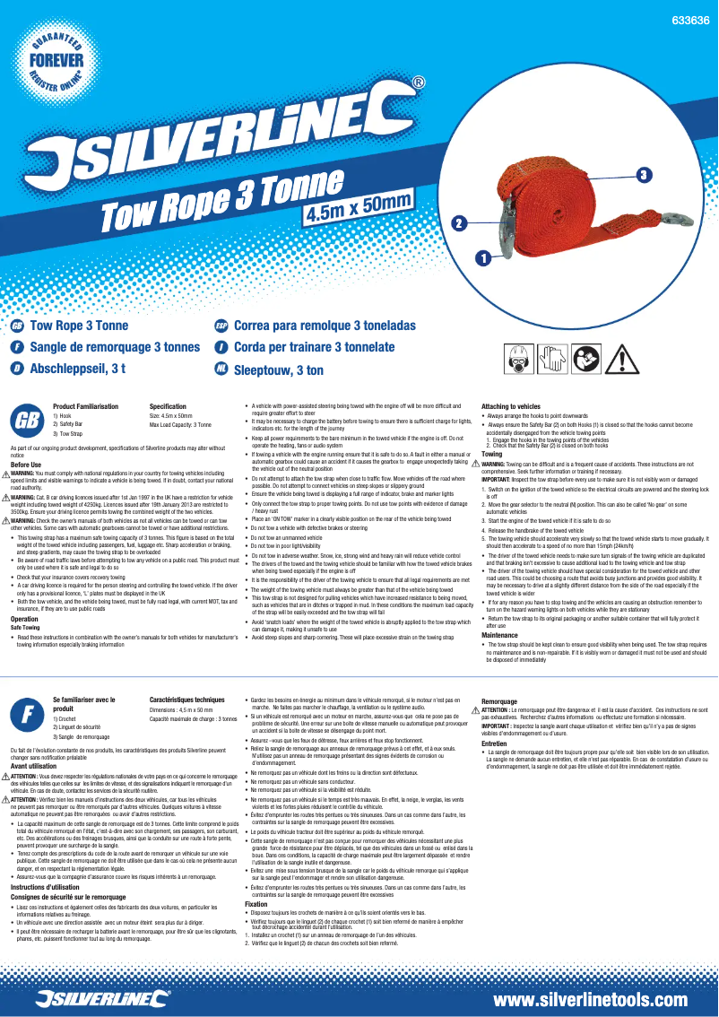 Image de la première page du manuel de l'appareil 633636