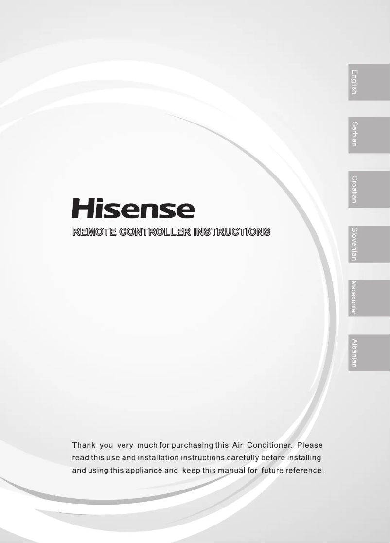 Page 1 de la notice Manuel utilisateur Hisense KF50BS0EG