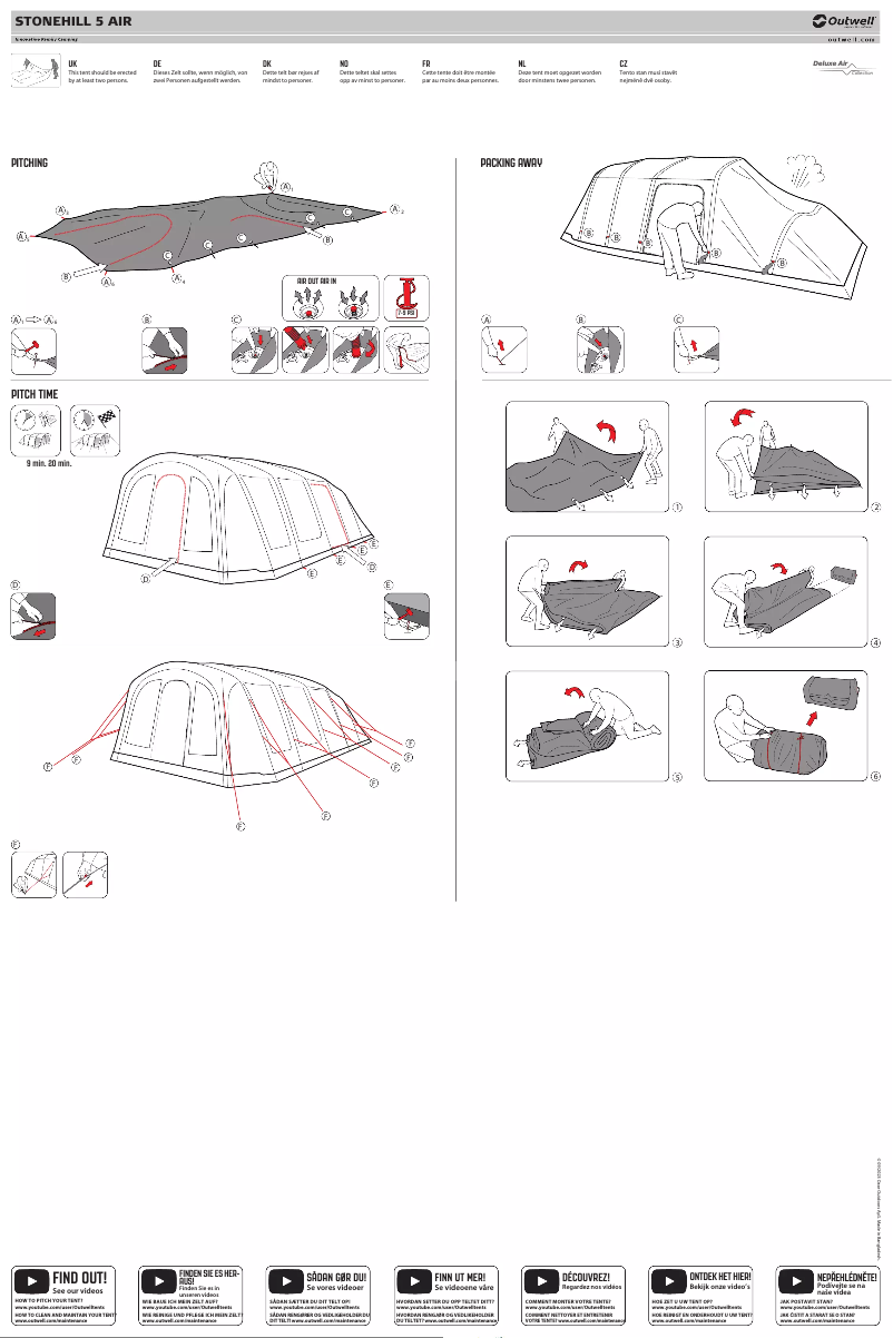 Page 1 de la notice Manuel utilisateur Outwell Stonehill 5 Air