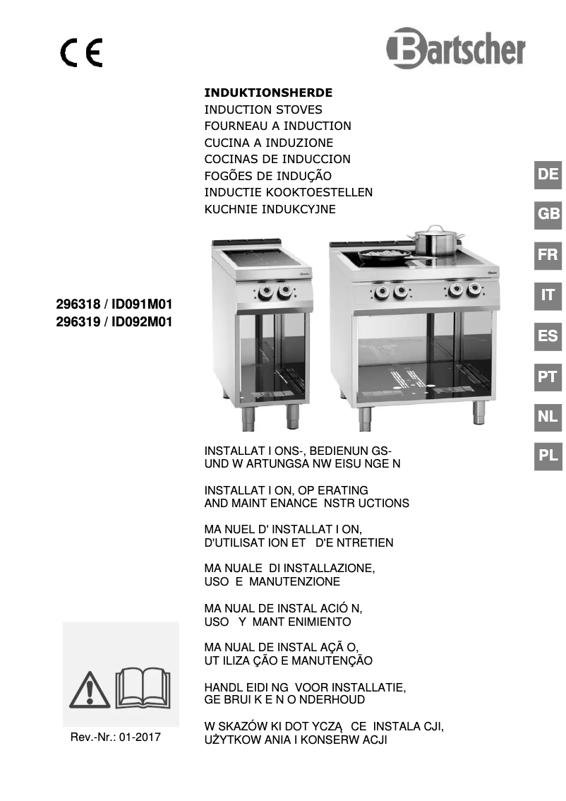Page 1 de la notice Manuel utilisateur Bartscher 296318