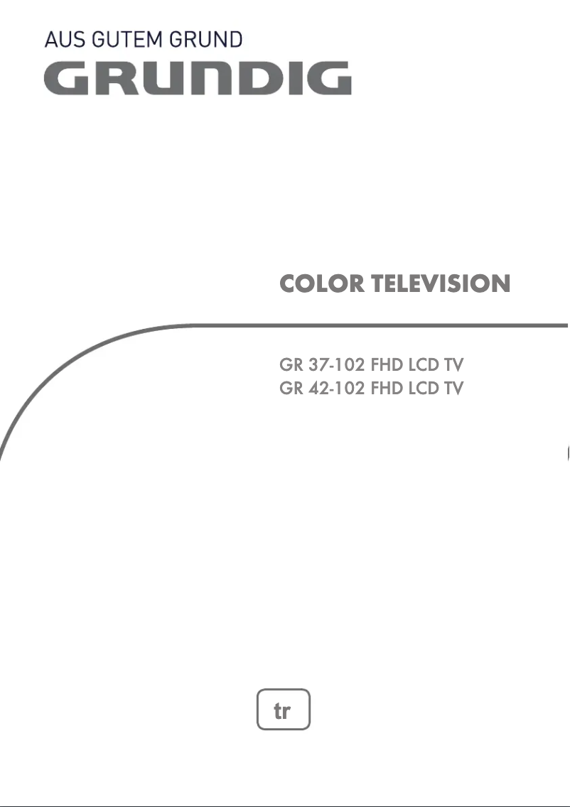 Image de la première page du manuel de l'appareil GR 42-102 FHD