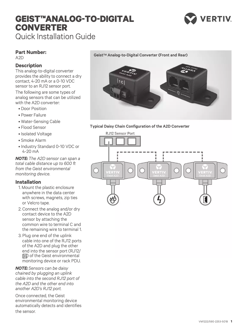 Image de la première page du manuel de l'appareil A2D-10