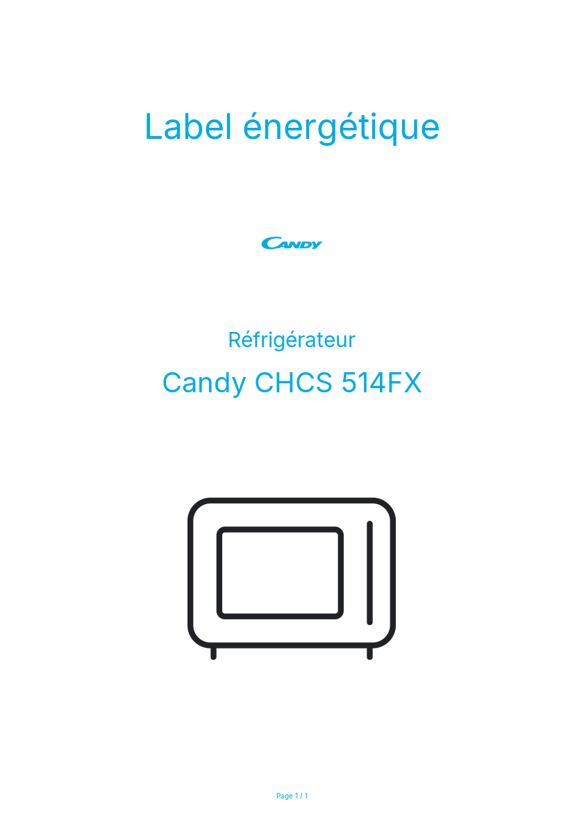Image de la première page du manuel de l'appareil CHCS 514FX