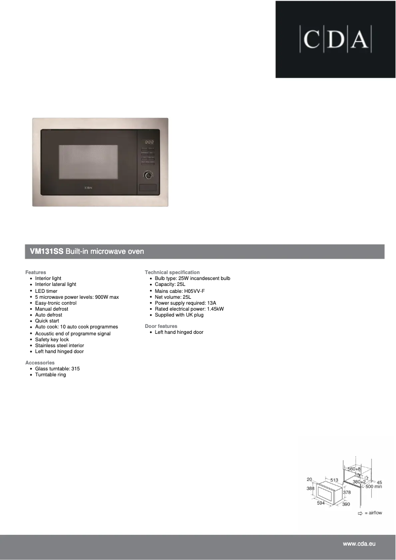 Image de la première page du manuel de l'appareil VM131SS