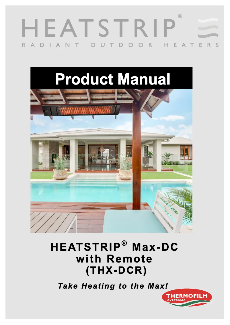 Page 1 de la notice Manuel utilisateur Heatstrip Max DC THX2400DCR