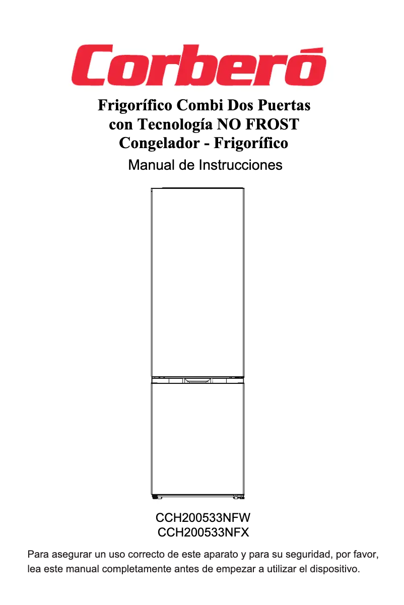 Image de la première page du manuel de l'appareil CCH200533NFX
