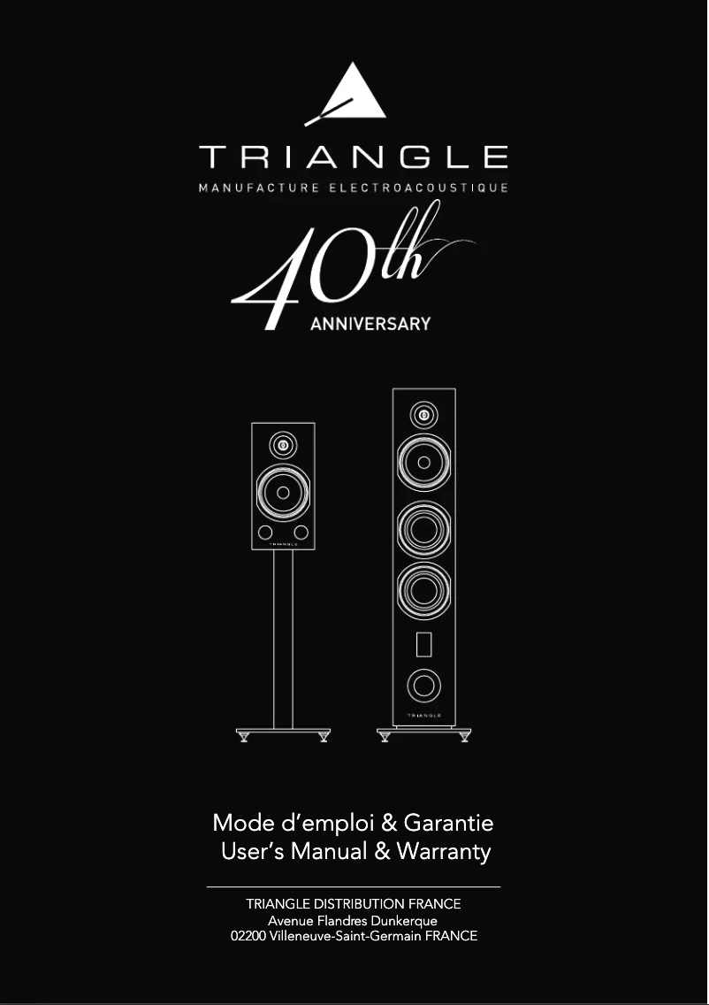 Page 1 de la notice Manuel utilisateur Triangle Antal 40TH