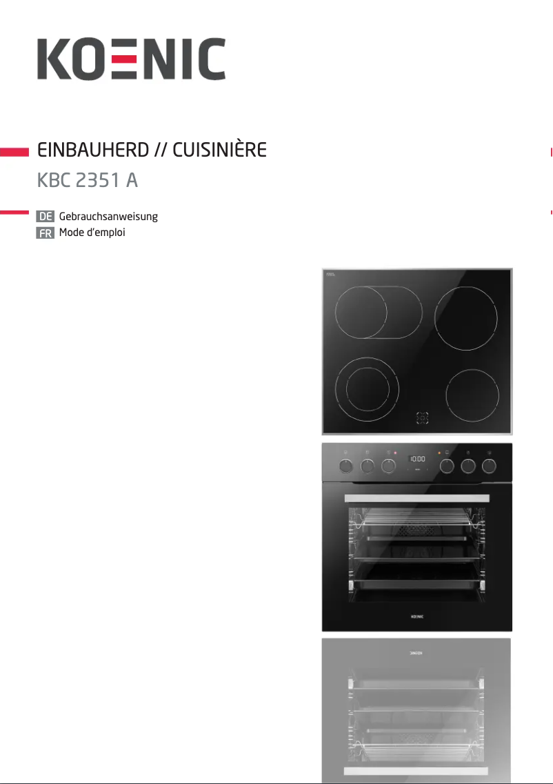 Page 1 de la notice Manuel utilisateur Koenic KBC 2351 A
