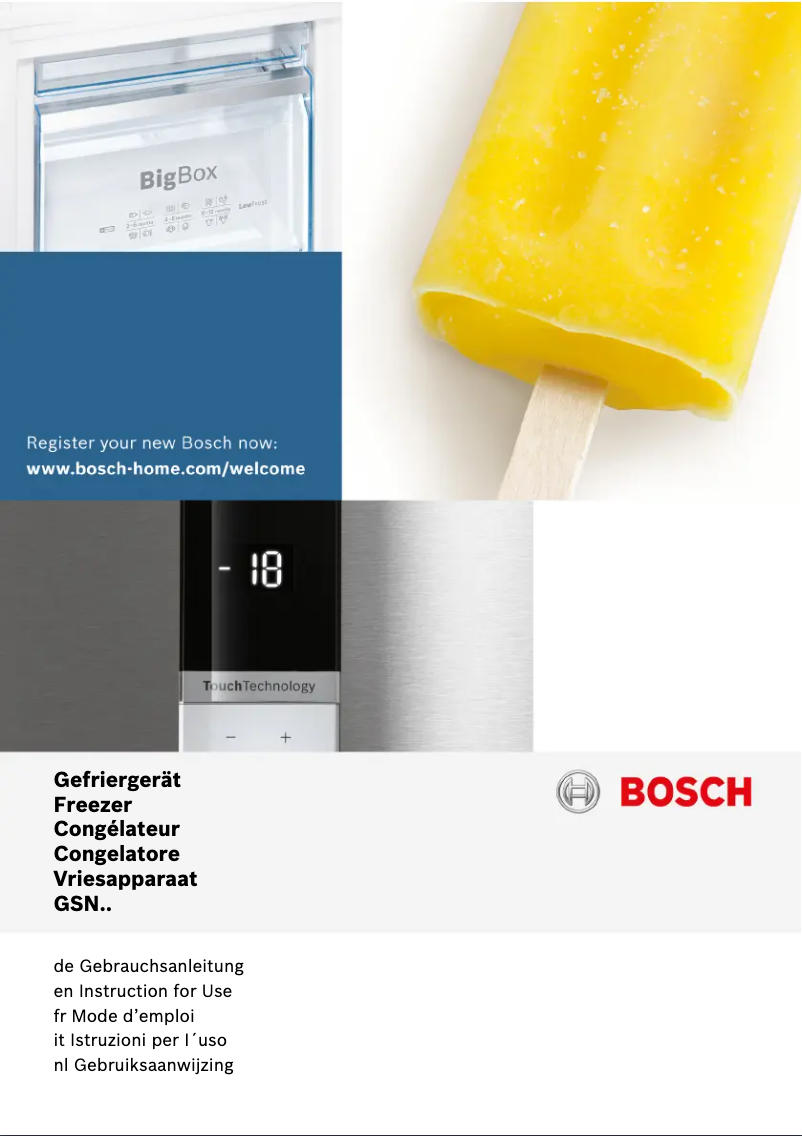 Page n°1 - Manuel utilisateur Bosch GSN36VB30