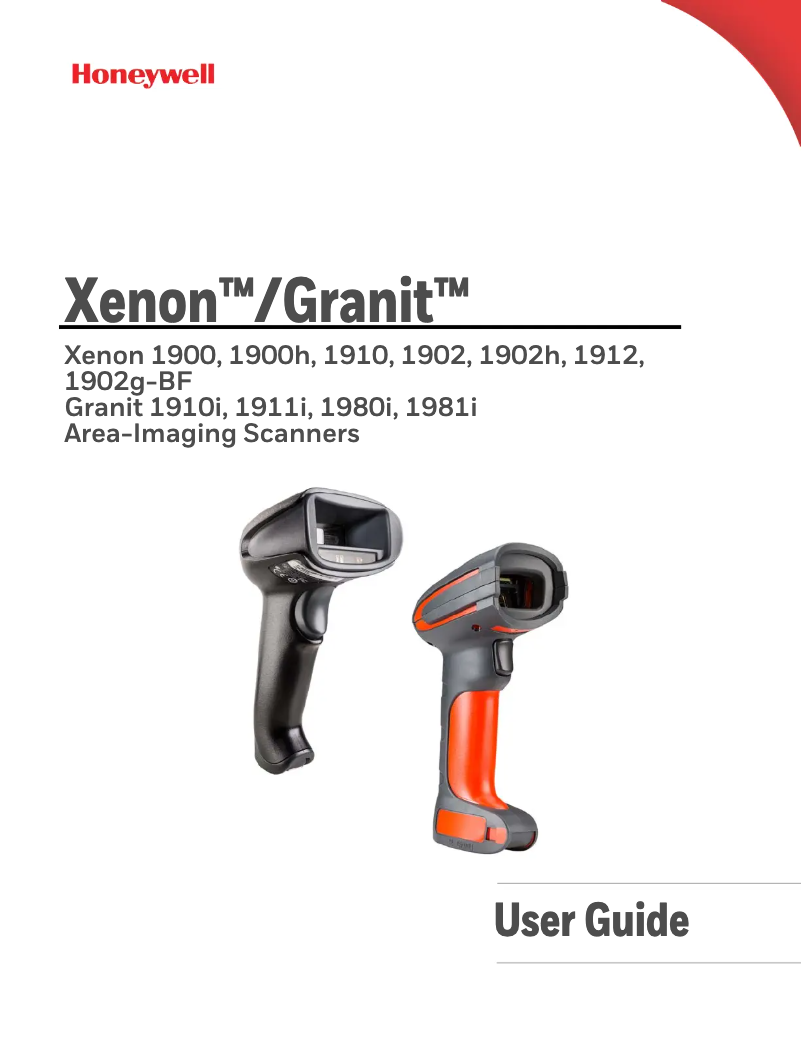 Page 1 de la notice Manuel utilisateur Honeywell Granit 1980i