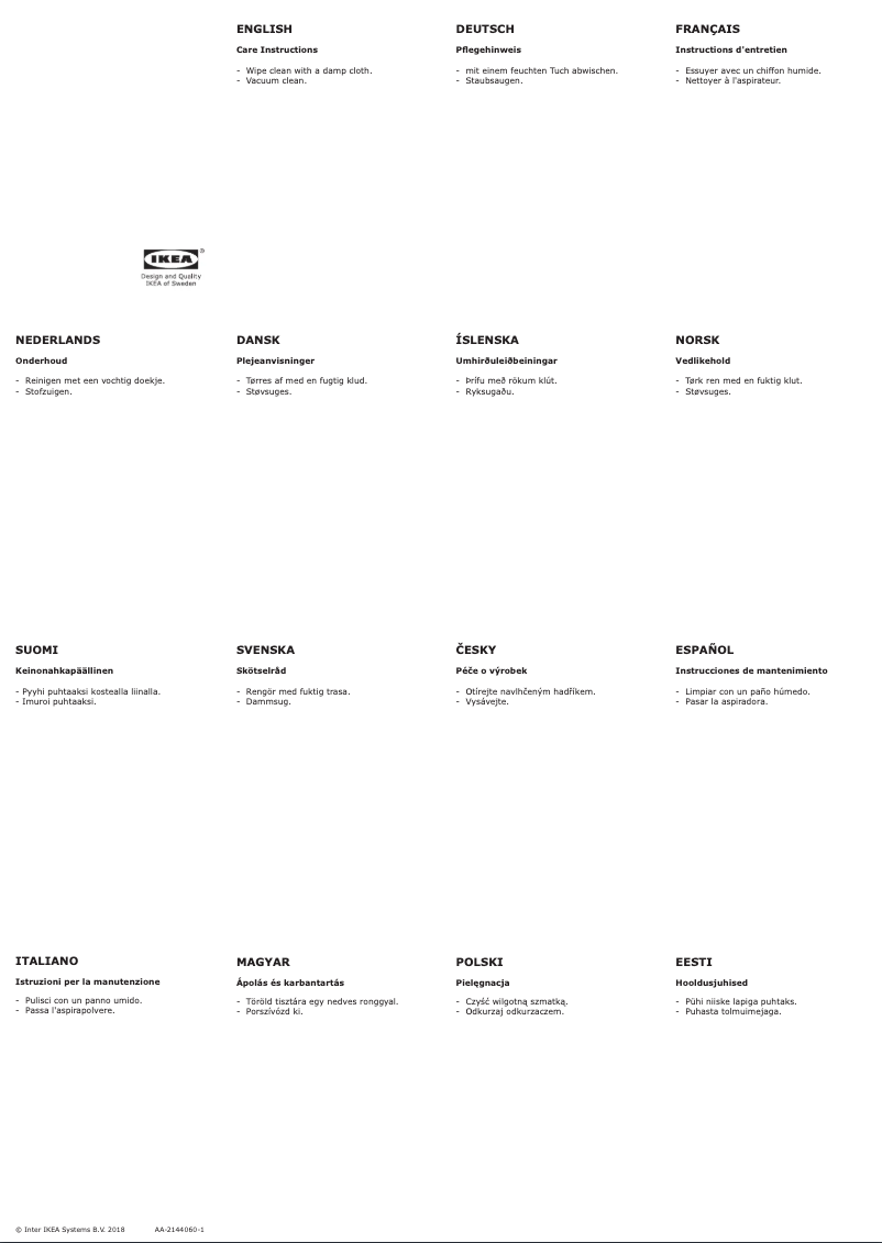 Página 1 del manual Manual de usuario Ikea GRUNDSJÖ 705.204.79