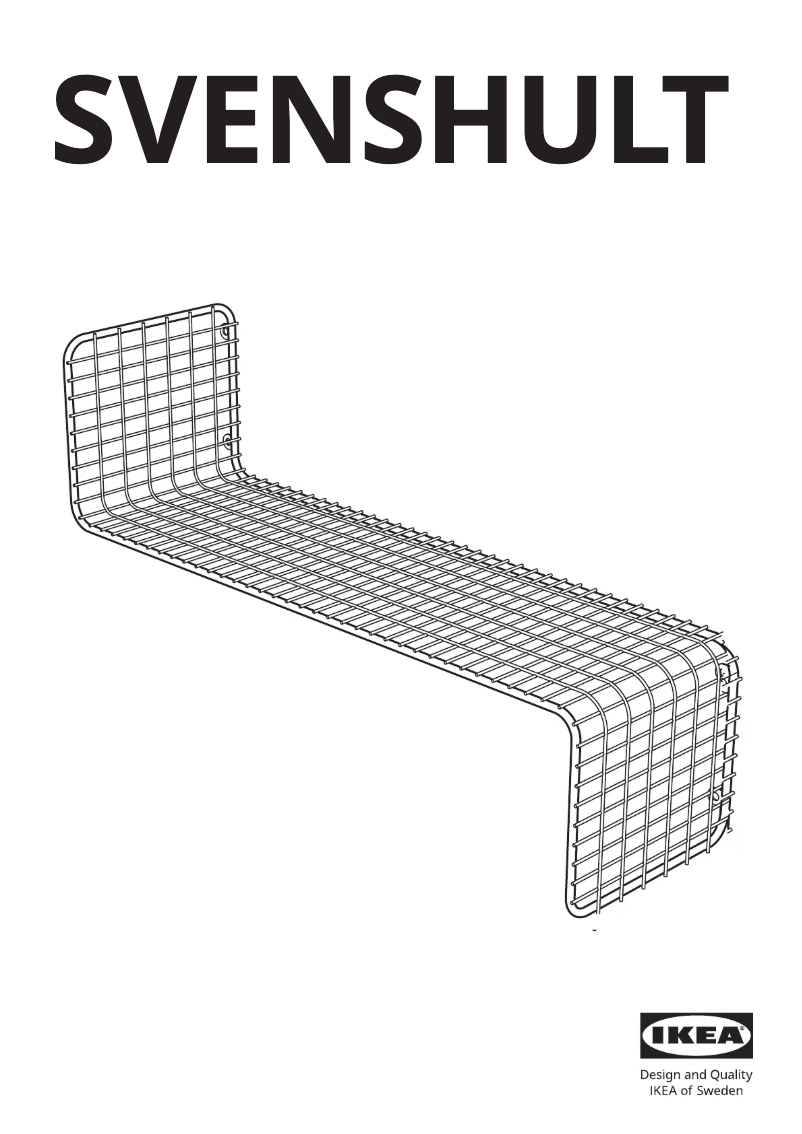 Page 1 de la notice Manuel utilisateur Ikea SVENSHULT 905.572.59