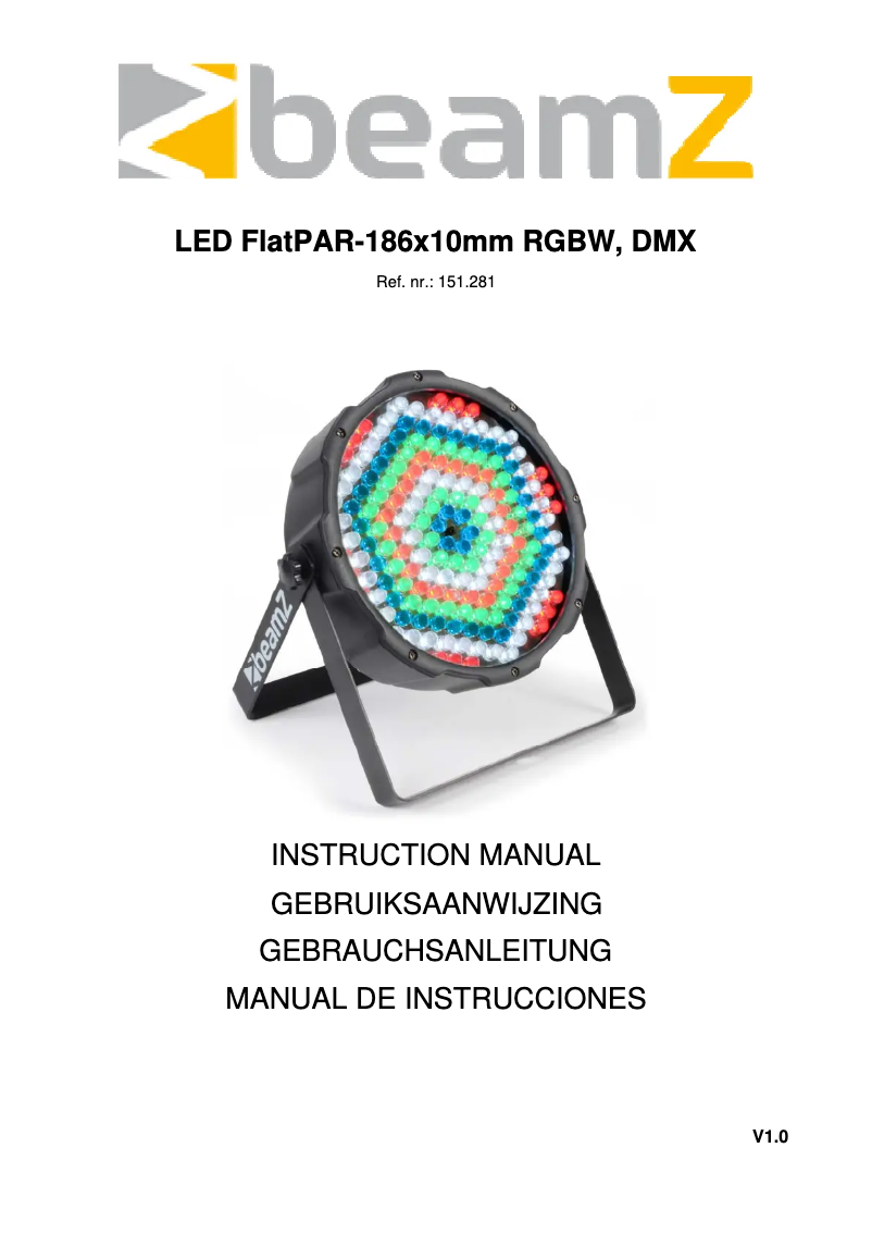 Página 1 del manual Manual de usuario BeamZ FlatPAR 151.281